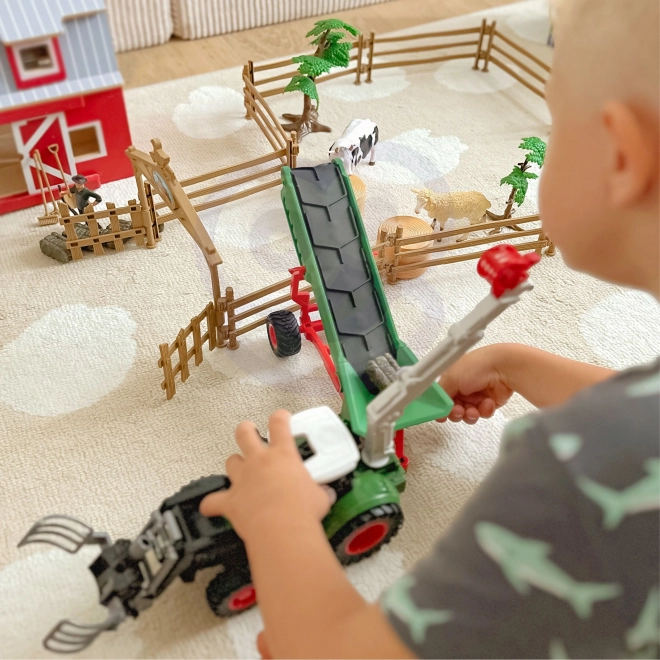 Sæt med landbrugsmaskiner mini gårdstraktor WOOPIE