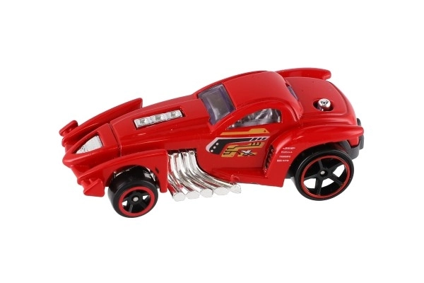 Auto racer 6 stk metal/plastik 8 cm i fri bevægelse i kasse 10,5x27,5x4 cm
