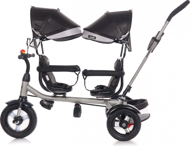 CHIPOLINO Tre-hjulet cykel til tvillinger 2Play Obsidian