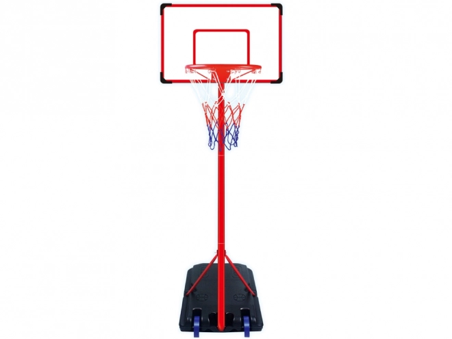 Basketballtavle med bold og pumpe