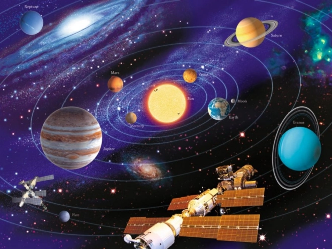 Ravensburger lysende puslespil Solsystemet 500 brikker