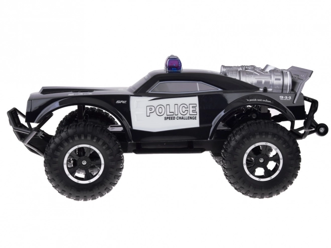 Stor fjernstyret monstertruck POLITI belysning på fjernbetjening RC0626