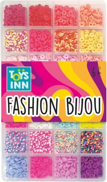 Sæt af perler Clay Beads – pink farvemix