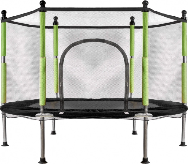 have trampolin til børn med net grøn 140 cm