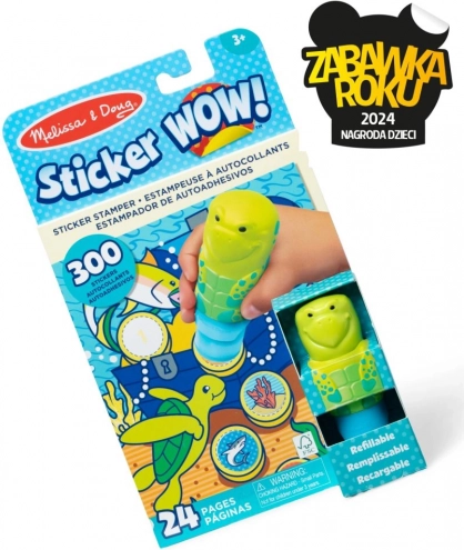 Sticker Wow - Bog og stempel med klistermærker - Havskildpadde