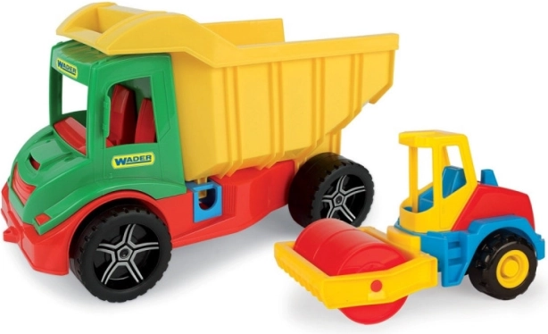 Sæt af byggemaskiner MULTI TRUCK – tipvogn og vej tromle