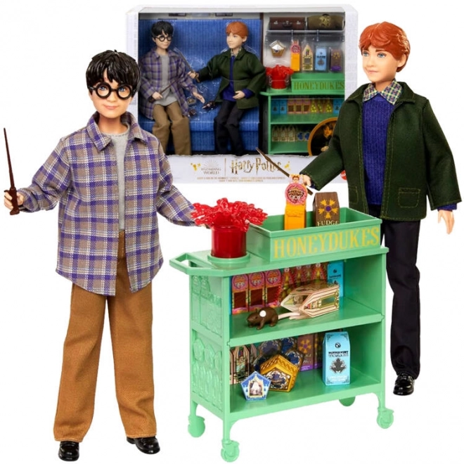 Harry Potter og Ron Weasley i Hogwarts-ekspressen - dukke sæt