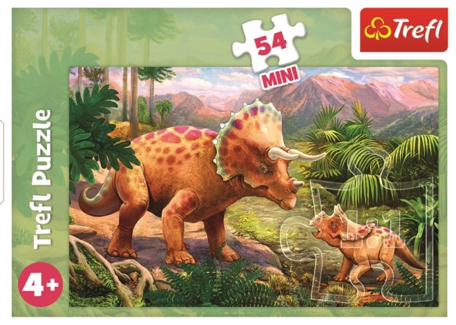 Minipuslespil Dinosaurer - 54 brikker