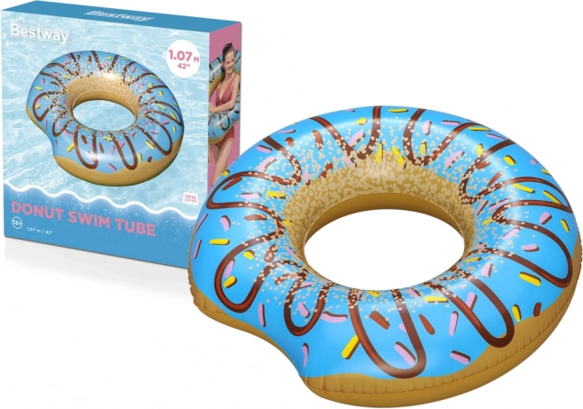Oppustelig donut-badering 107 cm BESTWAY – Blå