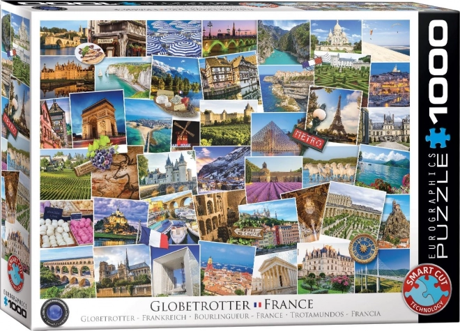 Puzzle Globetrotter - Frankrig 1000 brikker fra Eurographics
