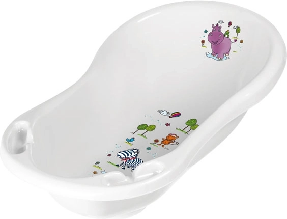 Børnebadekar 84 cm "Flodhest", Hvid