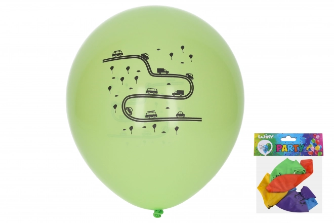 Oppustelig ballon transport 30 cm - sæt af 5 stykker