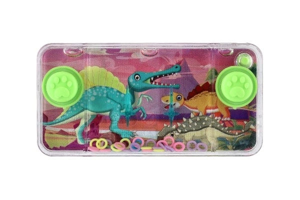 Vandspil puslespil 11x6cm plastik dinosaur 4 typer 24 stk i boks