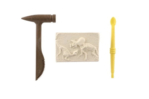 Lille arkæolog dinosaur fossile plast 2 farver i blister 12,5x19x5cm 12stk i æske