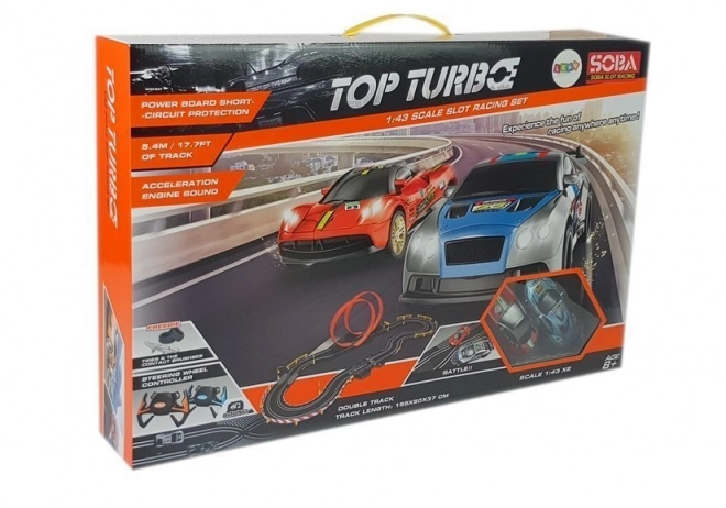 Racerbane TOP TURBO med to biler og controllere