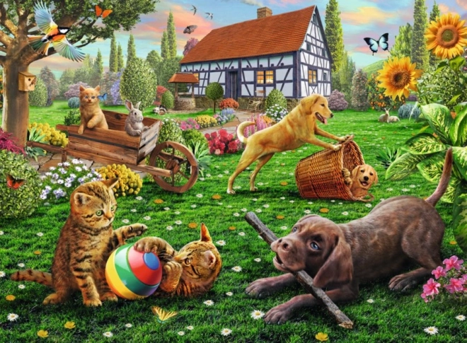 Ravensburger puslespil Leg på gården – 200 brikker