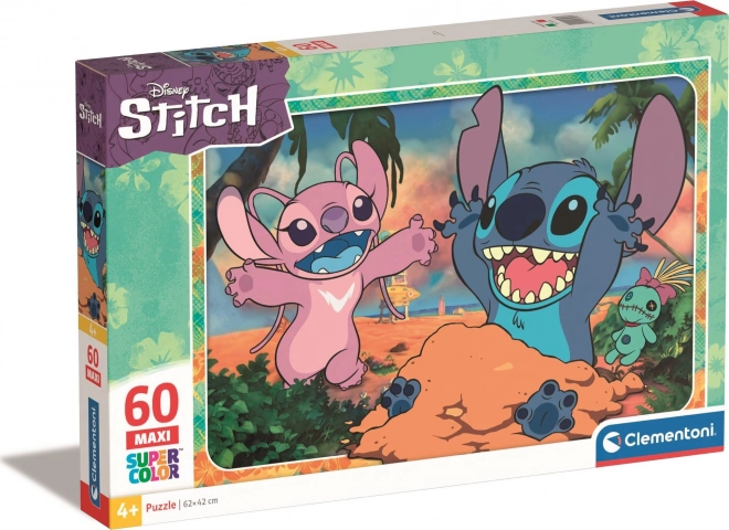 CLEMENTONI Puslespil Stitch MAXI 60 brikker