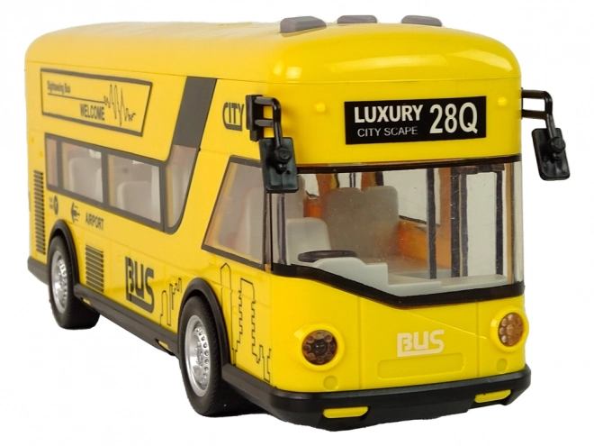 Gul bybus med friktionstræk 1:18