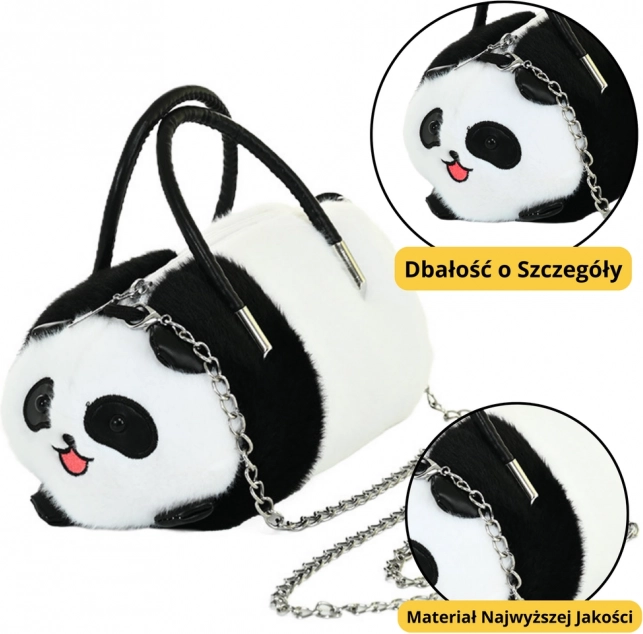 Plys taske Panda med kæde