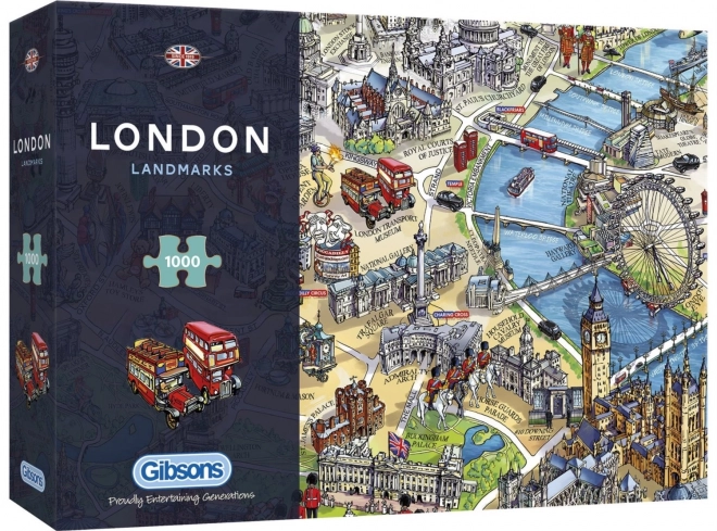 Puslespil Londons vartegn 1000 brikker