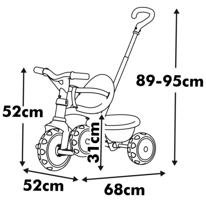 Tretaktcykel til børn Be Move i beige farve