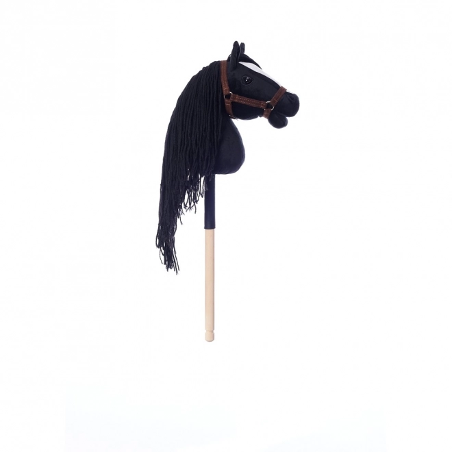 HOPPIHORSE hest på stang hobby horse størrelse A4 sort