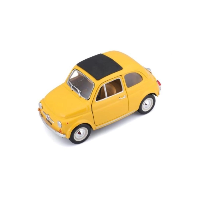 Bburago model bil Fiat 500 F 1965 gul 1:24
