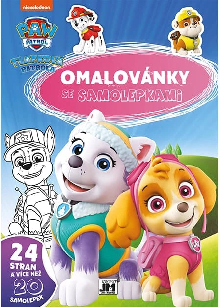 Malerbog A4 med klistermærker PAW PATROL