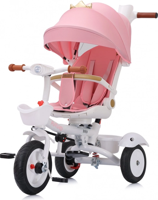 CHIPOLINO Trehjulet med tag Futuro 2i1 Prinsesse
