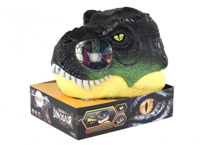 Dinosaurmaske med justerbar rem og lys- og lydeffekter