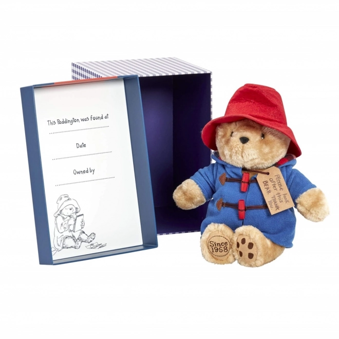 Plyslegetøjsbjørn Paddington i gaveæske