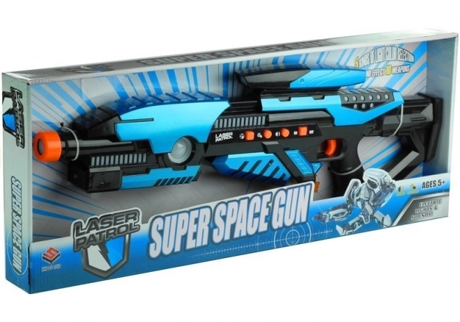 Kosmisk pistol med LED-lys og lyd