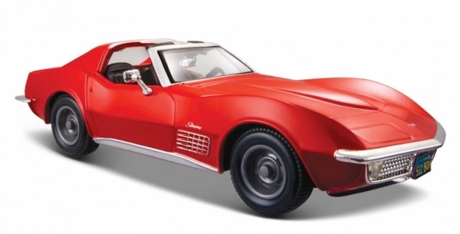 Modelmetal 1970 Chevrolet Corvette rød