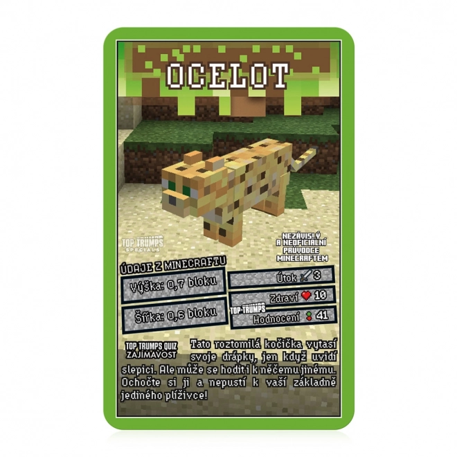 Kortspillet Top Trumps Minecraft