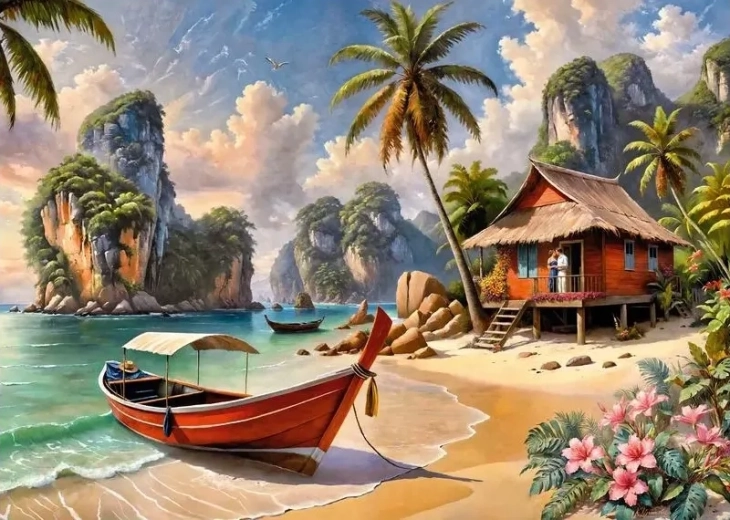 Thailandsk paradis Puslespil 1000 brikker