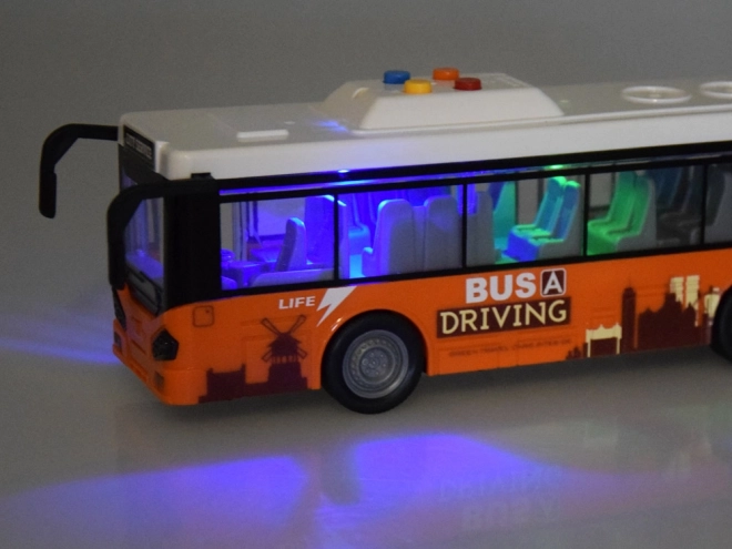 Stor bus med lyde og lys