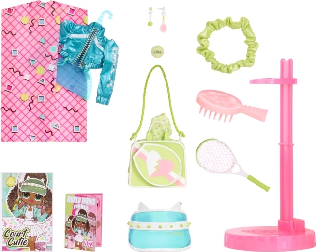 Samling af tennis-tilbehør