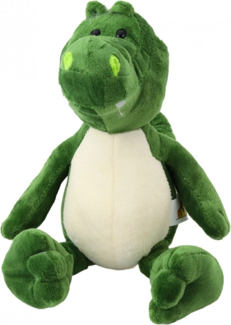 Plys-krokodille grøn 25 cm