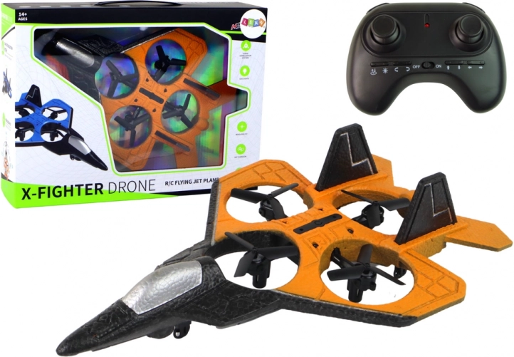 Orange-sort RC tænke-fly med fjernbetjening