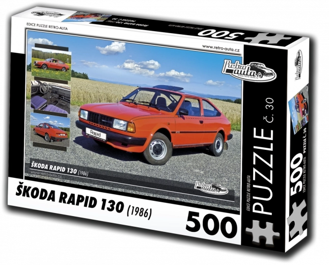Puslespil RETRO-AUTA Škoda Rapid 130 (1986) – 500 brikker