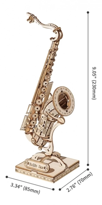 Saxofon - 3D træbyggeklods