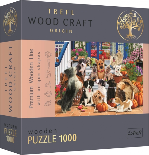 Træpuslespil TREFL Wood Craft Origin Hundevenskab 1000 brikker