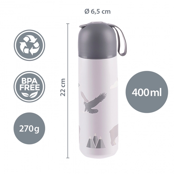 Termoflaske til væsker med silikoneholder 400 ml, Bjerge