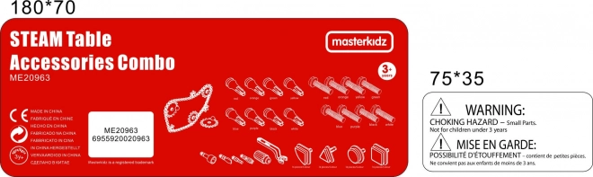 Masterkidz byggesæt med tilbehør med pinde, skruer og værktøj - 352 dele