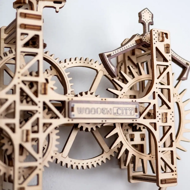 WOODEN CITY 3D puslespil Steampunk vægur 269 dele