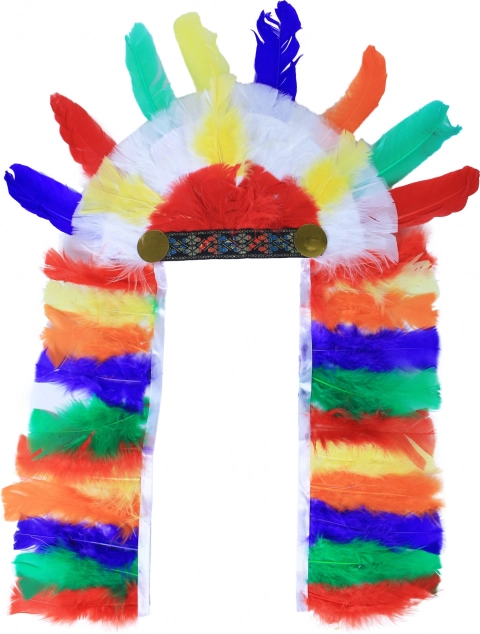 Indiansk farverig pandebånd til karneval