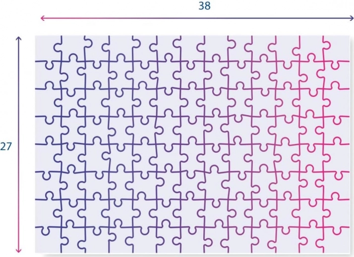 Praktisk format 38 × 27 cm