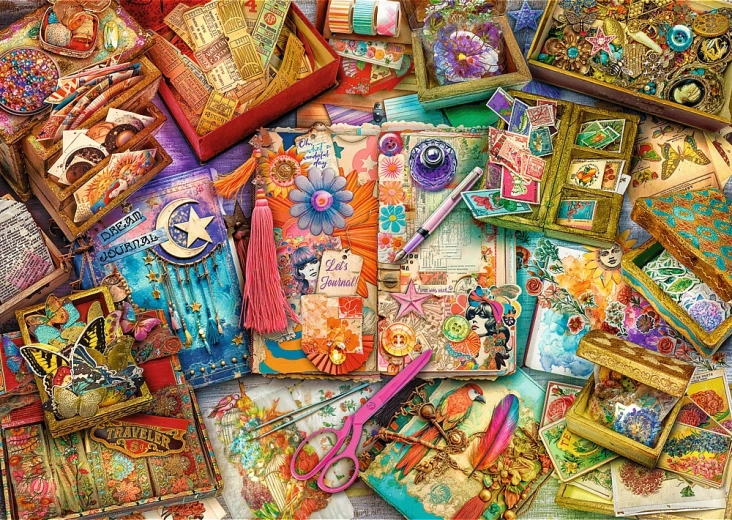Puslespil TREFL Premium Plus Tea Time: Scrapbooking 1000 brikker