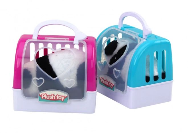 Interaktiv plys panda i farven Transporter Pink Blue