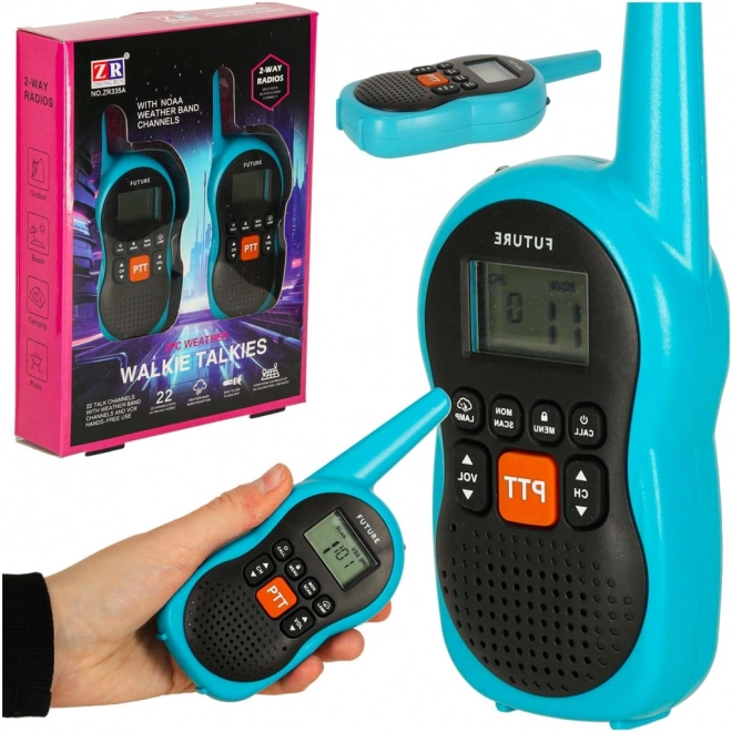 Kortsigtede Walkie-Talkies til Børn med Rækkevidde på 3 km, Sæt af 2 stk.